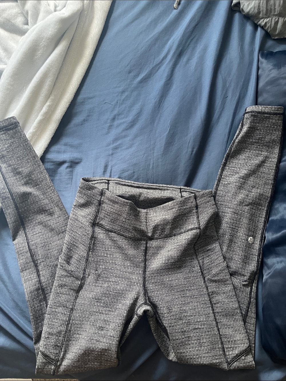 lululemon athletica Gray Ribbed High-Rise Leggings